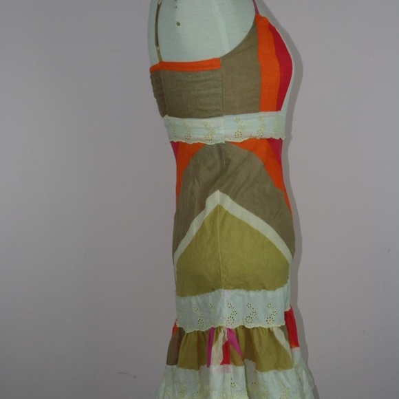 Free People Boho Chic Multi-Colored Sundress Sz 6 - Picture 3 of 5